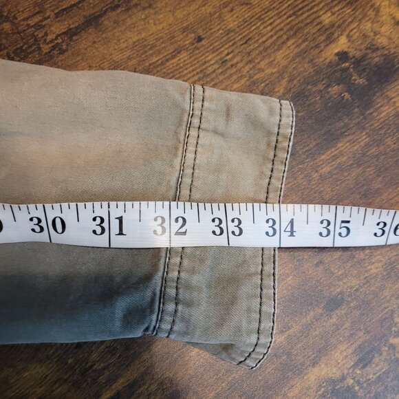Vtg Outpost Makers Utility Military Jacket M Vtg Grunge Wash 90's Y2K Ripped - Picture 14 of 15